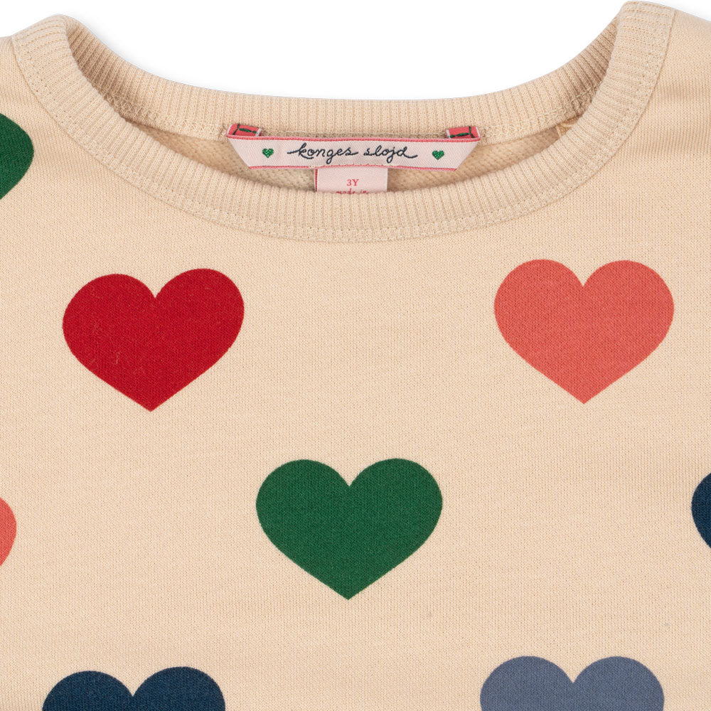 Lou pull sweat shirt hearts Bon coeur color