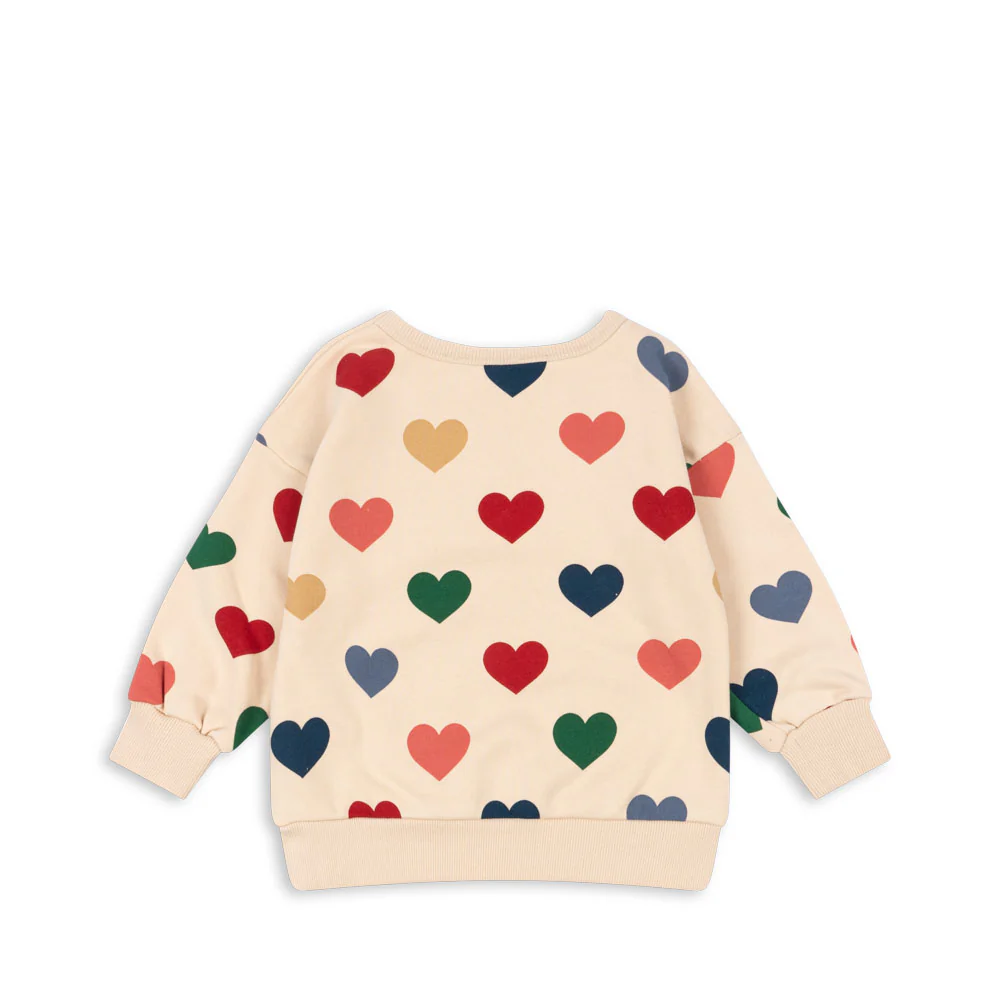 Lou pull sweat shirt hearts Bon coeur color