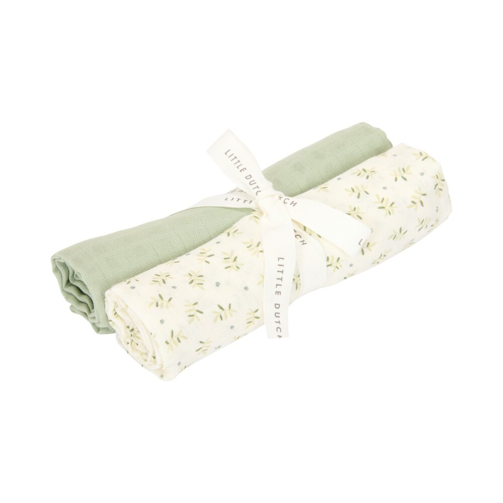 Swaddle doeken hydrofiel 70 x 70 Blueberry Leave