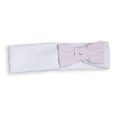 Haarband met strik White/Pink