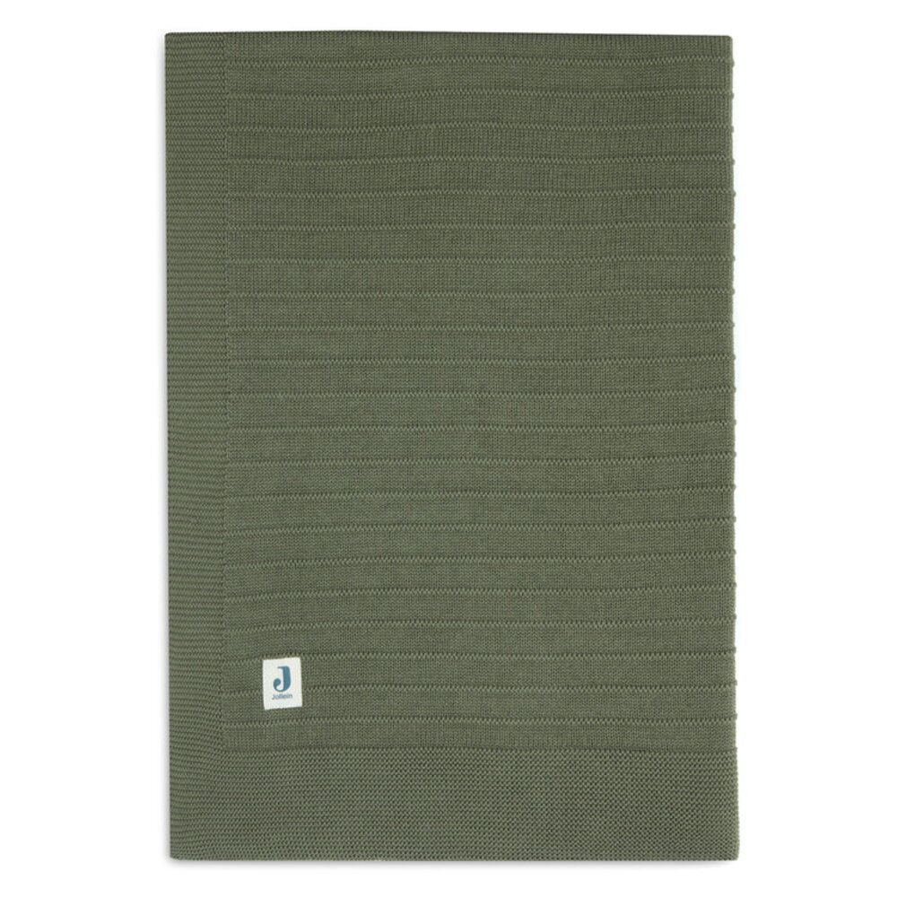 Deken Wieg 75x100 cm Pure Knit - Leaf Green - GOTS Leaf Green