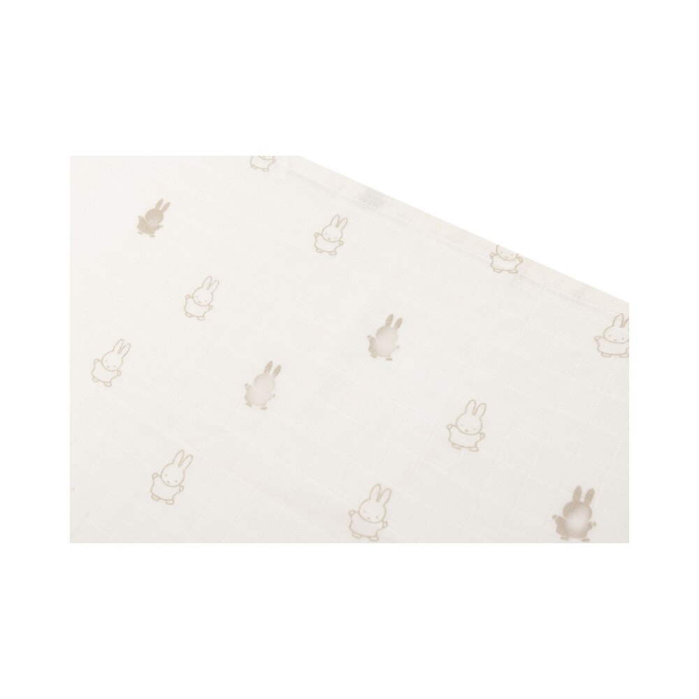 Hydrofiele Doek Small 70x70cm - 3 Stuks Happy Miffy Nougat