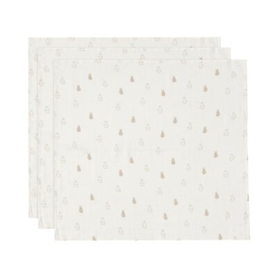 Hydrofiele Doek Small 70x70cm - 3 Stuks Happy Miffy Nougat