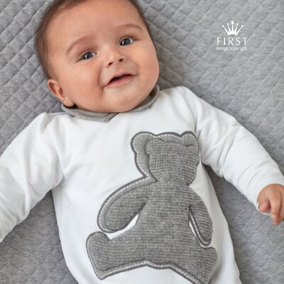 Babypakje XL teddybeer Grey