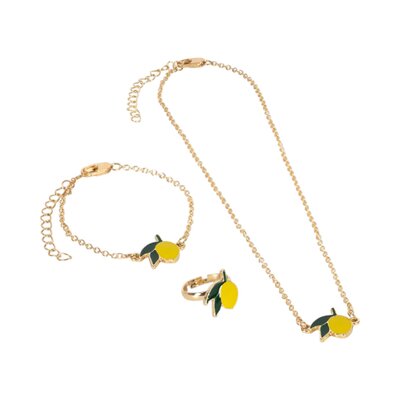 Juwelenset - Armband, ketting & ring Lemon