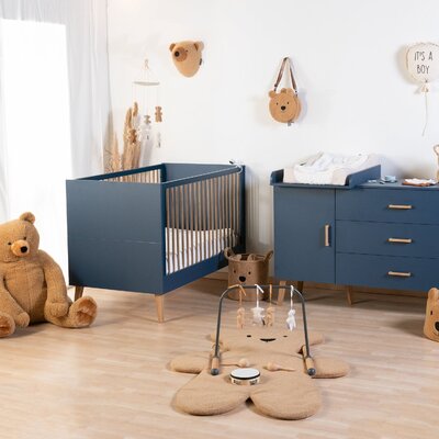 Commode - 3 laden + 1 deur + verzorgin Bold blue