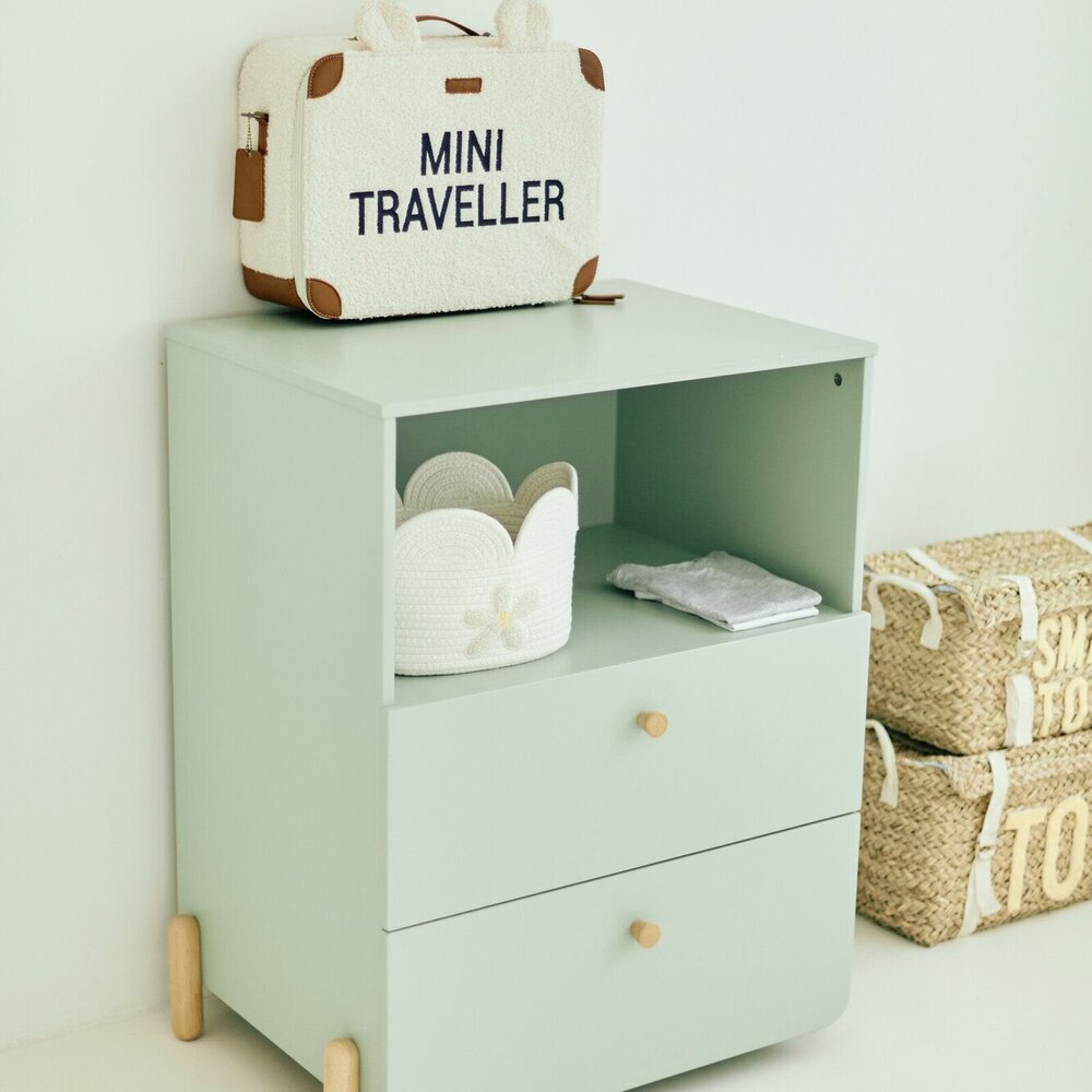 Mini Traveller Kids Suitcase Teddy Offwhite