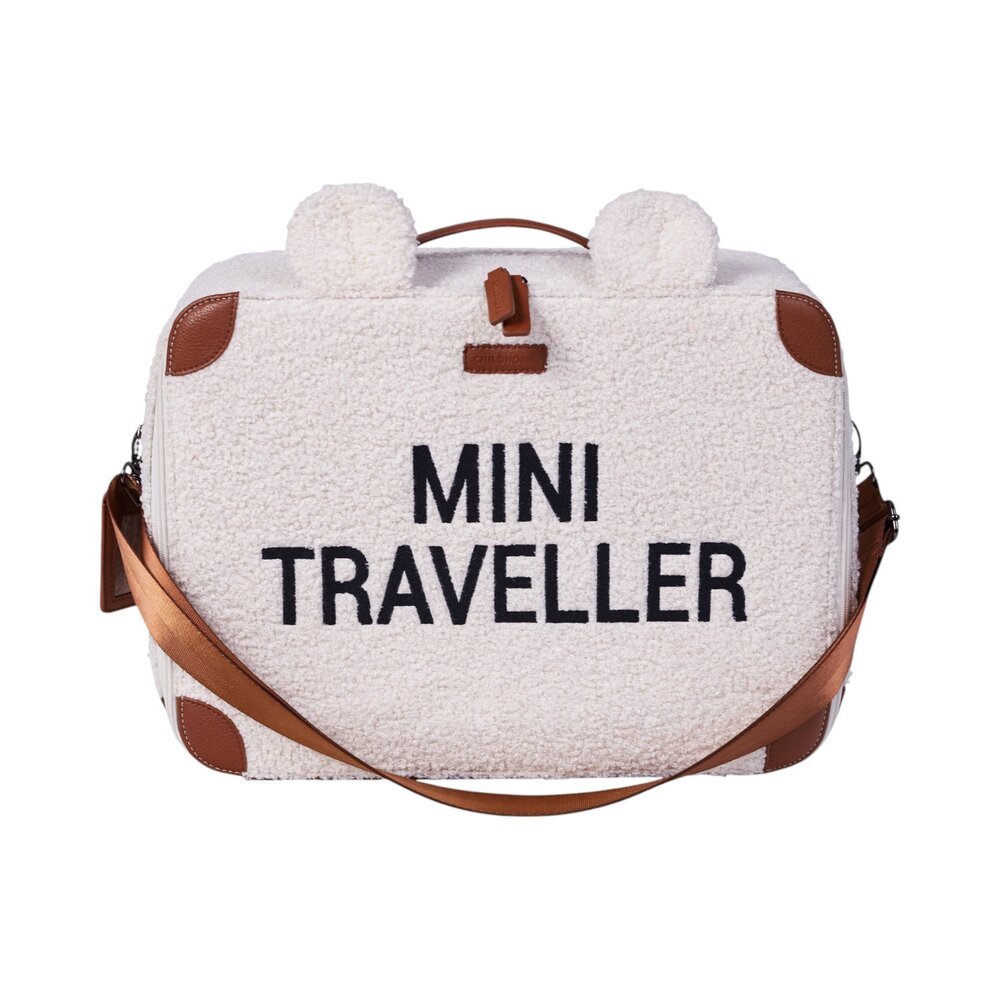 Mini Traveller Kids Suitcase Teddy Offwhite