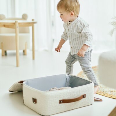 Mini Traveller Kids Suitcase Teddy Offwhite