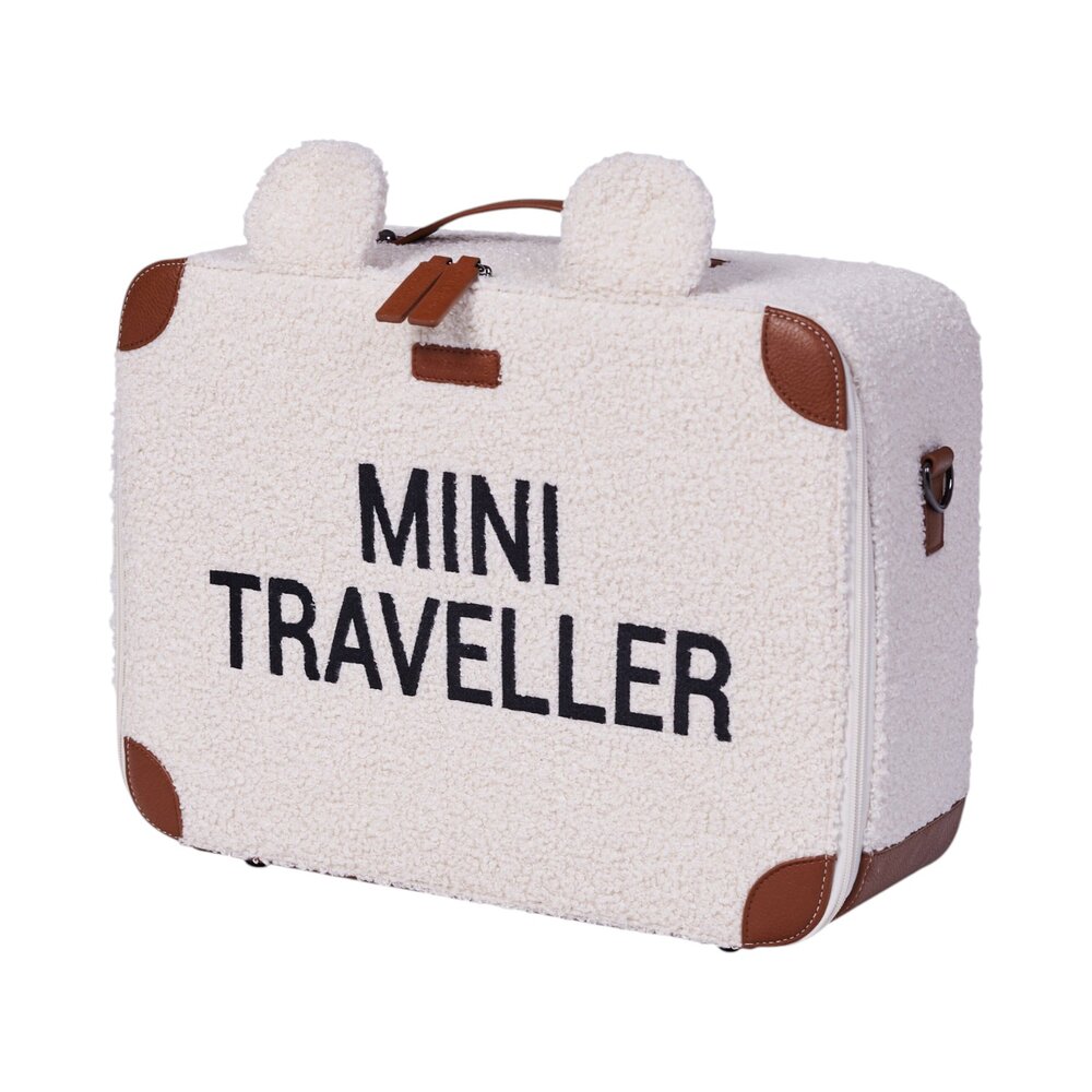 Mini Traveller Kids Suitcase Teddy Offwhite