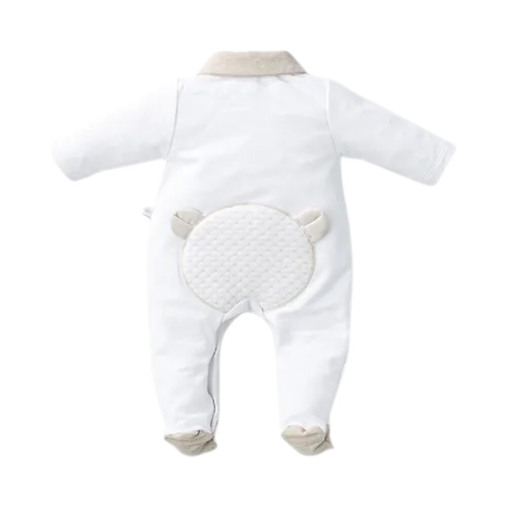 Babypakje teddy bear achterkant Oslo White-beige