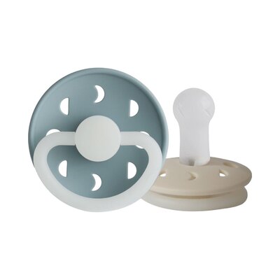 Moon night - 2-pack - silicone - T2 Stone blue/cream