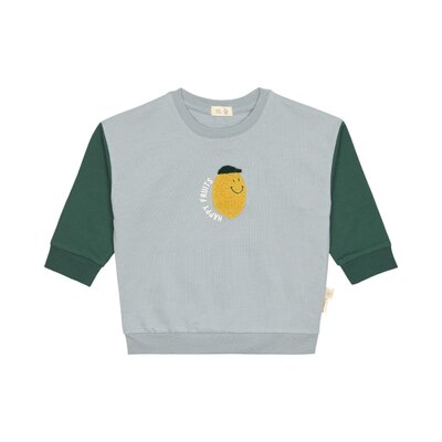 Kids Sweater GOTS Lemon Light blue