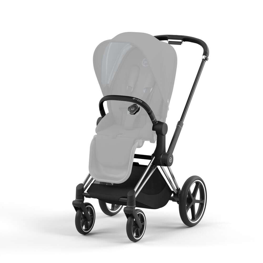 Priam onderstel kinderwagen + frame zitting Chrome / Black