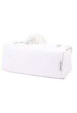 Chevron tissue box hoes White