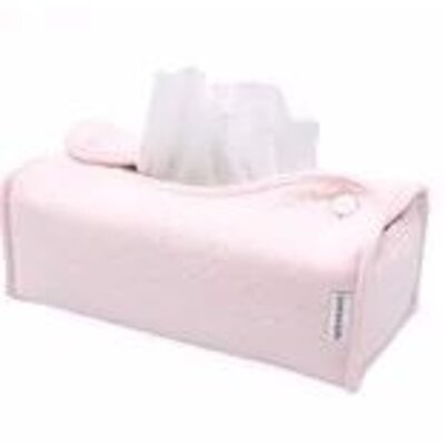 Chevron tissue box hoes Light Pink Melange