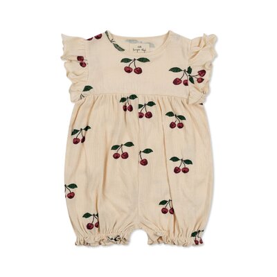 Chleo-romper met ruches gots - ma grande cerise