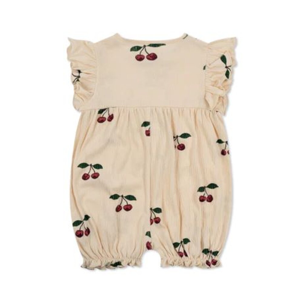 Chleo-romper met ruches gots - ma grande cerise