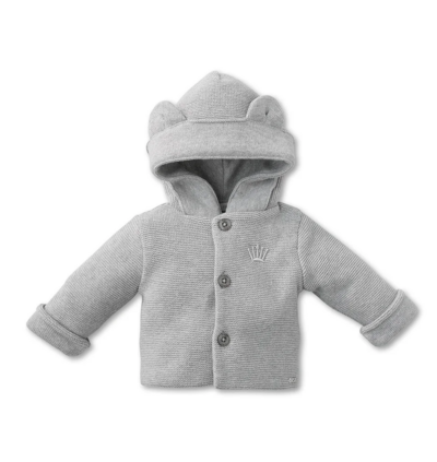 Babyjasje gebreid Grey