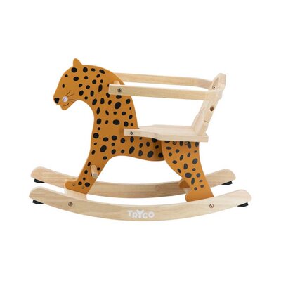 Houten hobbeldier Leopard