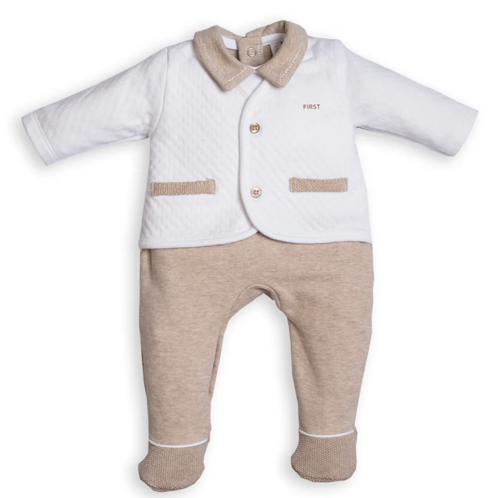 Babypakje met vestje White / Beige