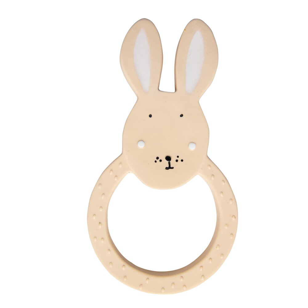 Natural rubber ronde Bijtring Mrs. rabbit