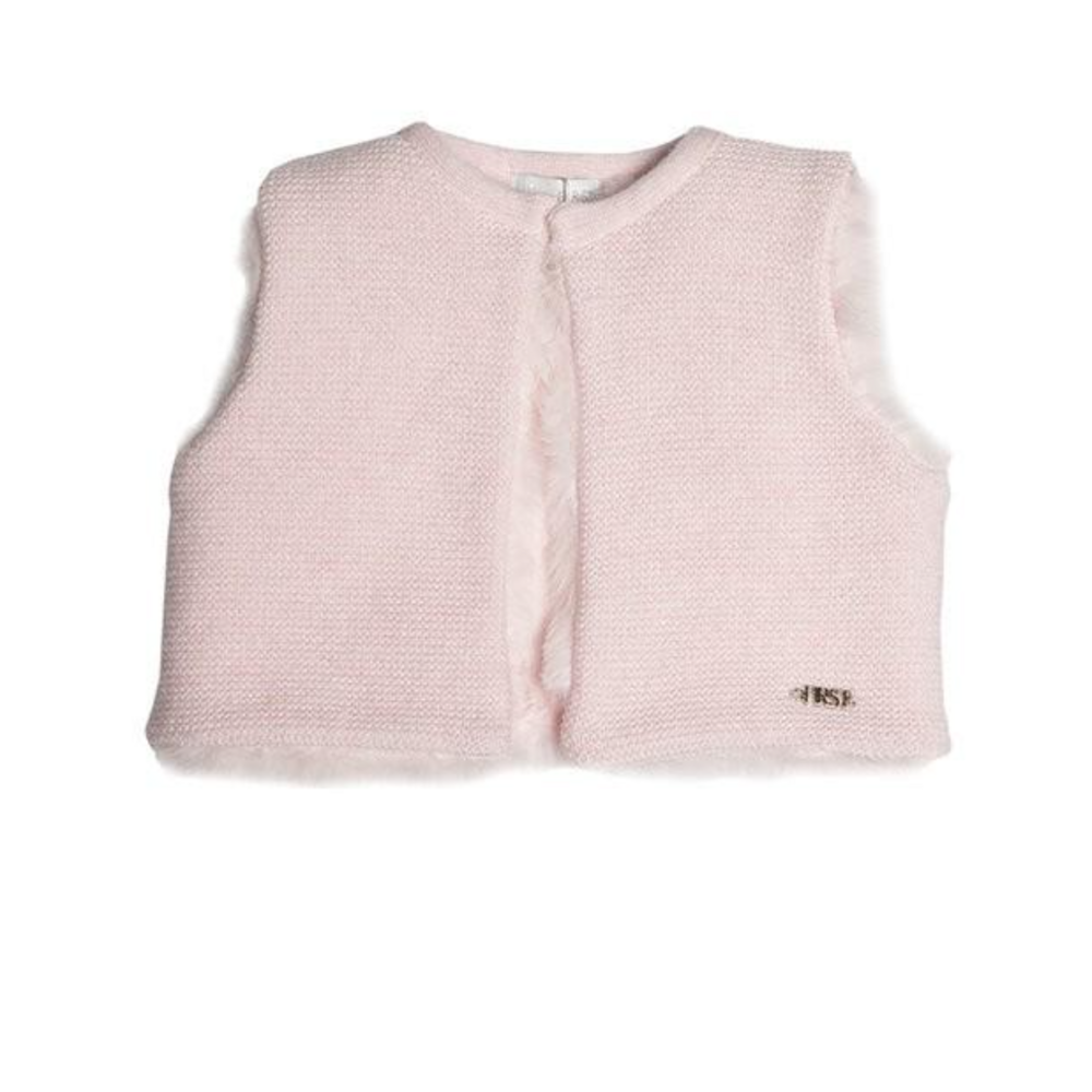 Vest bont / gebreid Pink