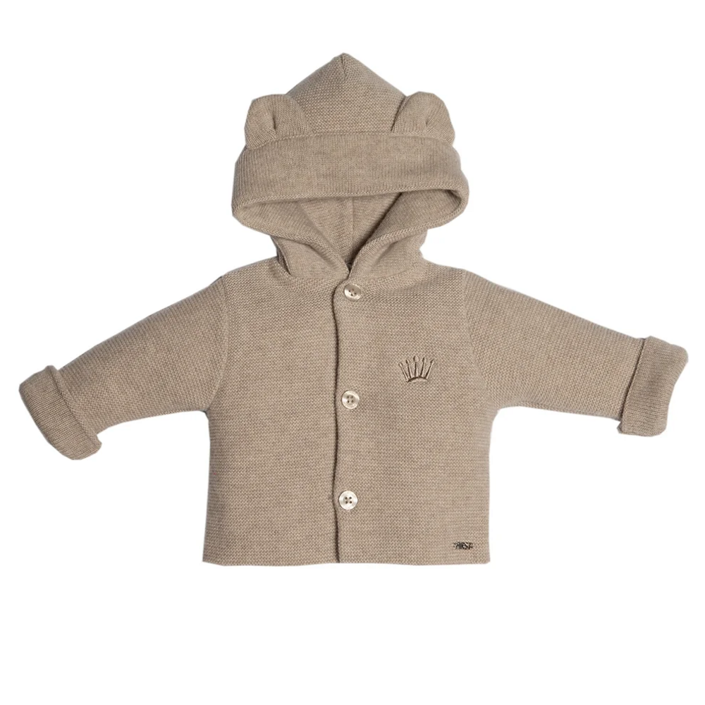 Babyjasje gebreid Beige