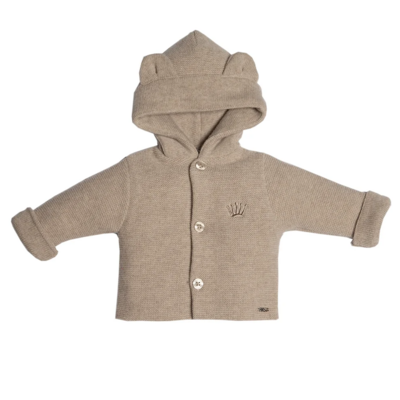 Babyjasje gebreid Beige