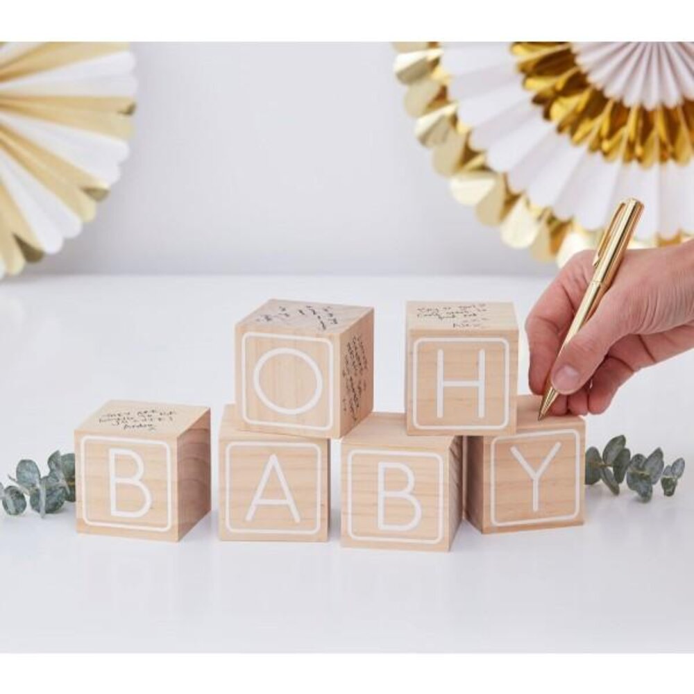 'Oh baby' building block guestbook