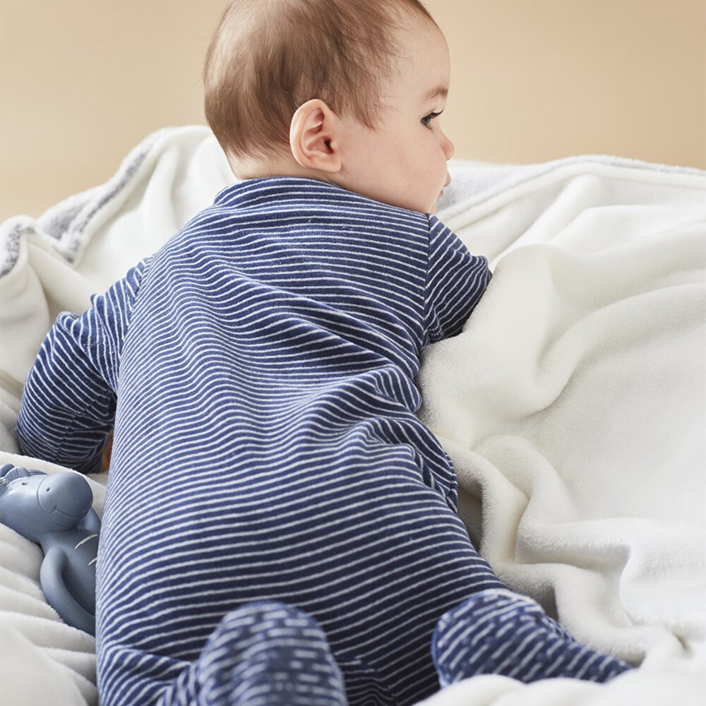 Pyjama in fluweel met vos Donkerblauw