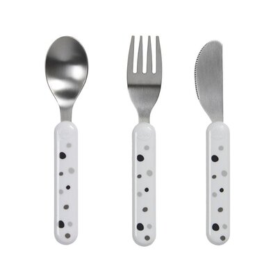 Cutlery set, Dreamy dots White