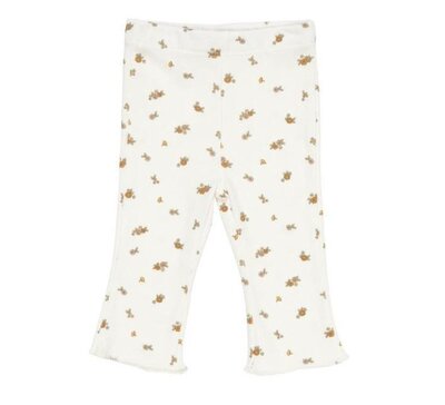 Flared broek white blossom