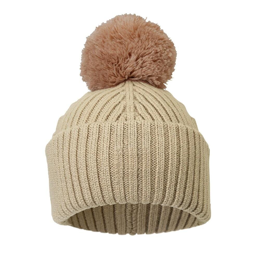 Wollen Beanie Pure Khaki 2-3J