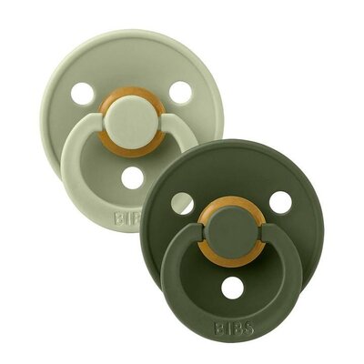 Fopspeen natuurrubber 2-pack T3 Sage/huntergreen