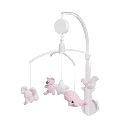 Muziekmobiel Classic roze / baby roze / wit