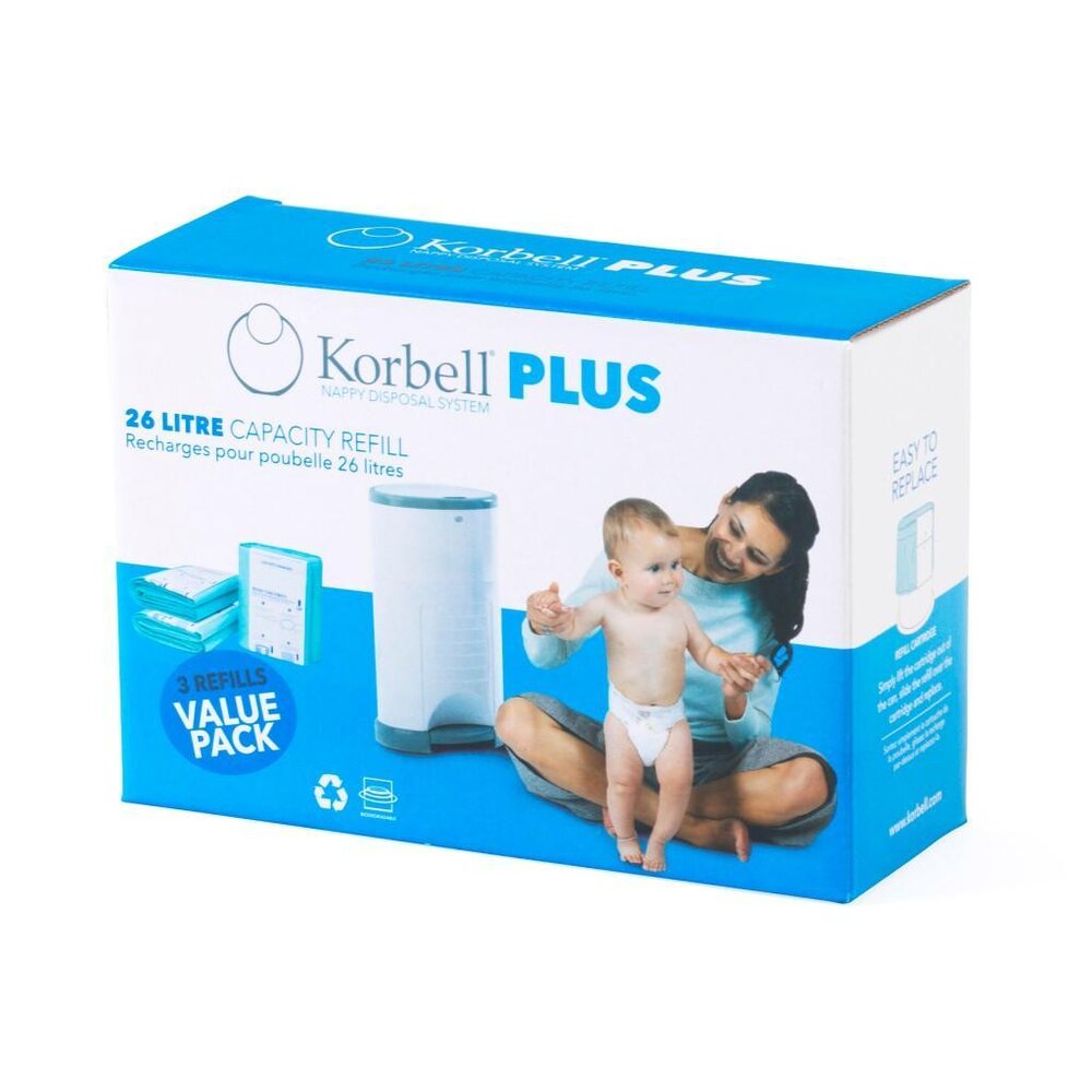 Luieremmer 3-Pack Navulling Korbell Plus