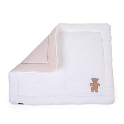 Parklegger - 75x95 Cm - Jersey Melange Beige / Mousseline Teddy