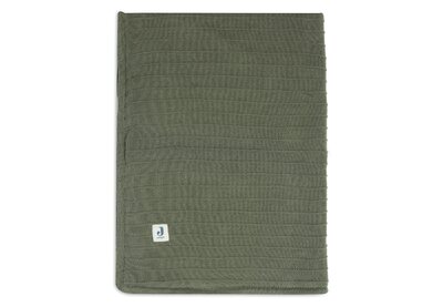 Deken Ledikant Velvet Pure Knit - Leaf Green - GOTS