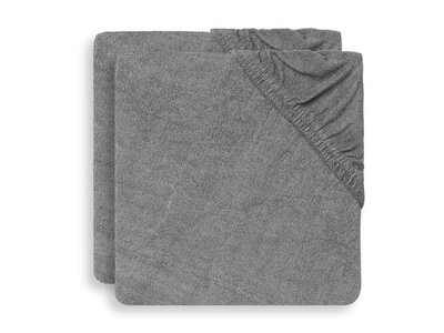 Aankleedkussenhoes badstof 50x70cm (2pack) Storm Grey