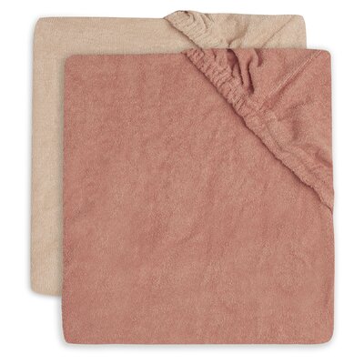 Aankleedkussenhoes badstof 50x70cm (2pack) Pale Pink / rosewood