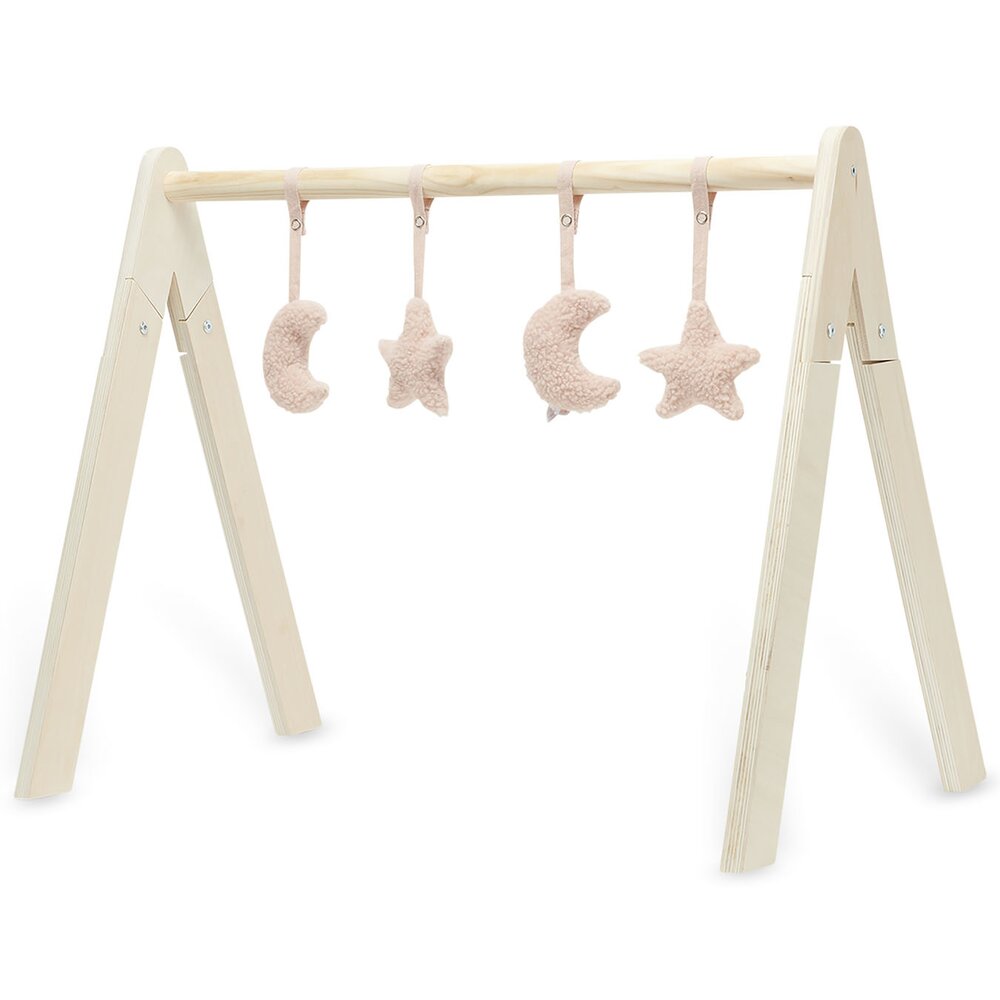 Babygym speeltjes (4pcs) Moon Pale Pink