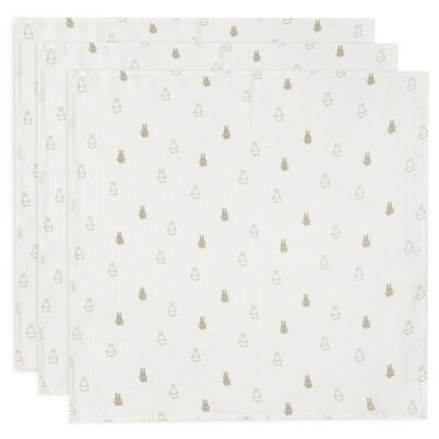 Hydrofiele Doek Small 70x70cm - 3 Stuks Happy Miffy Olive Green