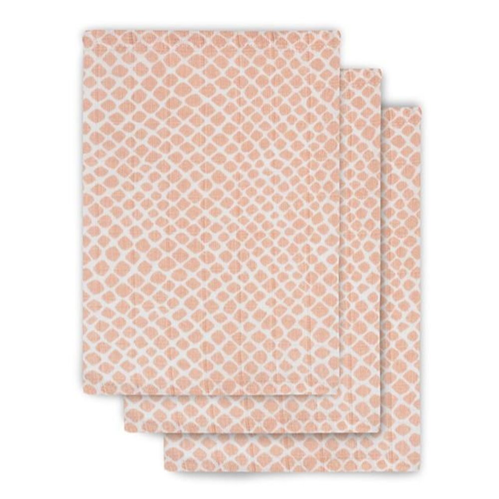 Hydrofiel Washandje Snake - 3 Stuks Pale Pink