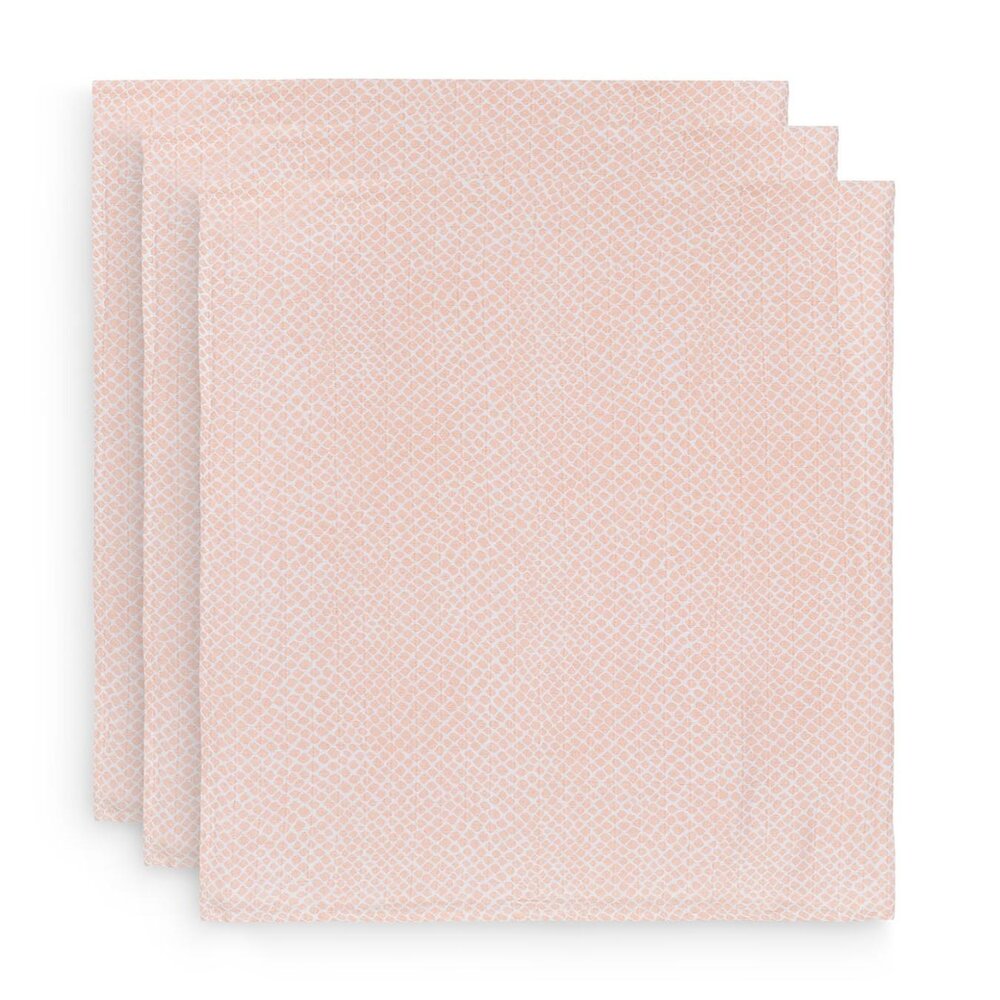 Hydrofiel Multidoek Snake 70x70cm - 3 Stuks Pale Pink