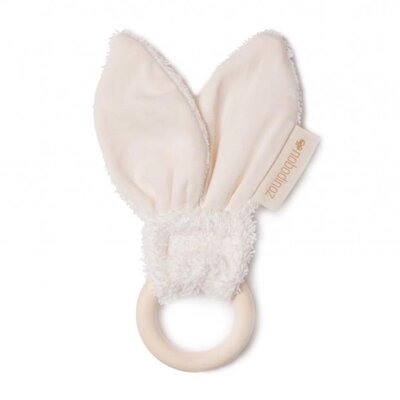Bunny teether ring 7cm Natural
