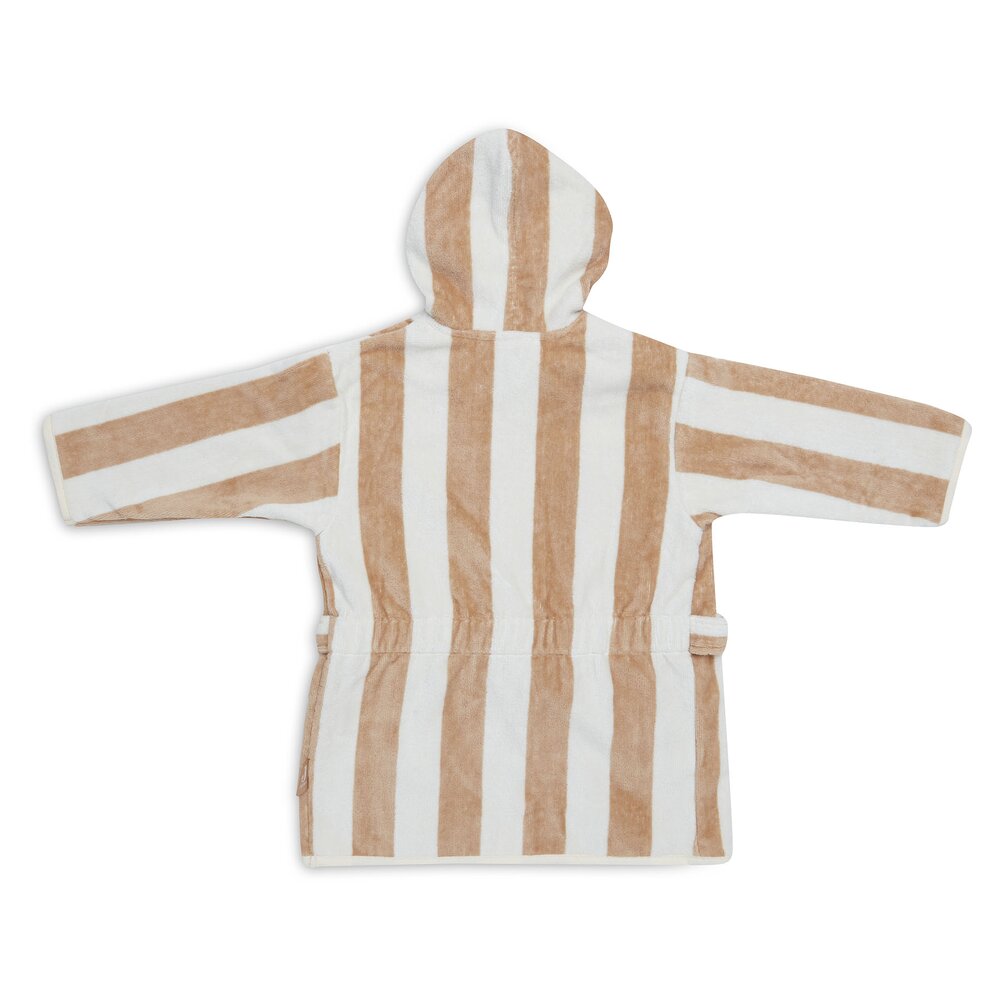 Badjas Stripe Terry 3-4jr Biscuit